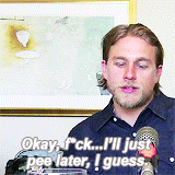 dailyjenns:  GET TO KNOW ME MEME: 9/10 CURRENT CELEBRITY CRUSHES » Charles Matthew Hunnam known as Charlie Hunnam  “Everybody, at some point in their life, has fallen down and not felt like getting back up, but you have to, no matter how difficult