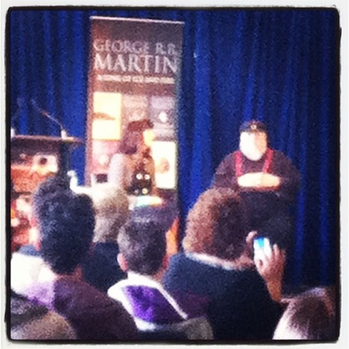 I know you can’t really tell, but that is totally George RR Martin #GOT #Iceandfire #dymocks