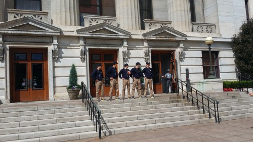 This is what happened when the HarBros visited The OHIO Statehouse. #FS1OpeningDrive 