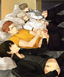 bisho-s:  Sleepover ~ He tian: - hey, lend