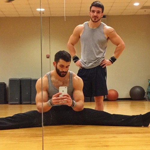 hot guy + a mirror + a phone