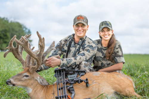 Jay Presti shown with Crystal Gibson of Blue Collar Adventures TV Show shot this great Whitetail in Minnesota a couple of weeks ago.