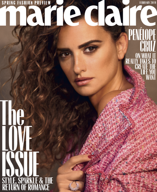 Penélope Cruz, photographed by Nico Bustos for Marie Claire, Feb 2019.