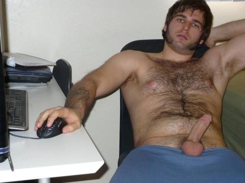 barebearx:  fuckyeahairyotter:  Nothing to do but sit around the computer all day… Follow my Tumblr  ~~~~PLEASE FOLLOW ME ** ~ ♂♂*OVER 17,000 FOLLOWERS~~~~~~ http://barebearx.tumblr.com/ **for HAIRY men & SEXY men** http://manpiss.tumblr.com/ **for