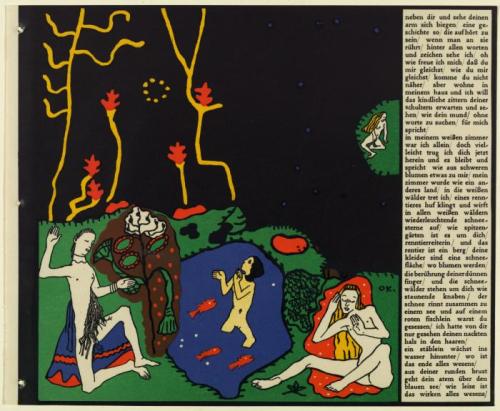 Oskar Kokoschka - The Dreaming Youths - around 1907This portfolio of lithographs can be seen at The 