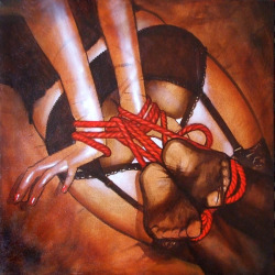 discobondage:  ‘Red Ropes’ by