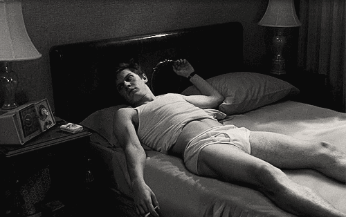 celebrtybulges:  Evan Peters bulges in white briefs laying in bed 
