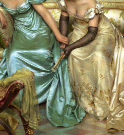 the-garden-of-delights:“Secrets” (detail) by Charles Soulacroix (1825-1900).