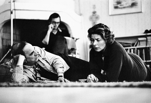 starkholmsyndrome:  Actresses Ingrid Bergman and Liv Ullmann with director Ingmar Bergman on the set