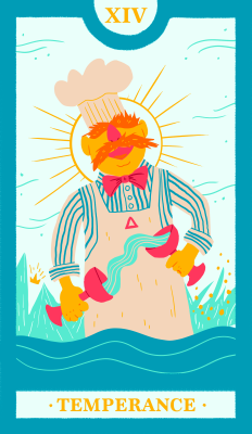 

cards 14-21 of my muppets major arcana( •  • • )