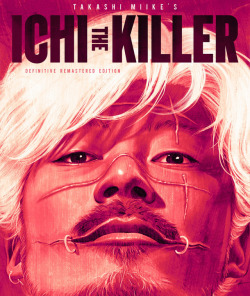 brokehorrorfan: Ichi the Killer will be released on Blu-ray on March 20 via Well Go USA. The director’s cut has been restored in 4K, approved by director  Takashi Miike (Audition, 13 Assassins). Phantom City Creative designed the new cover art. Well