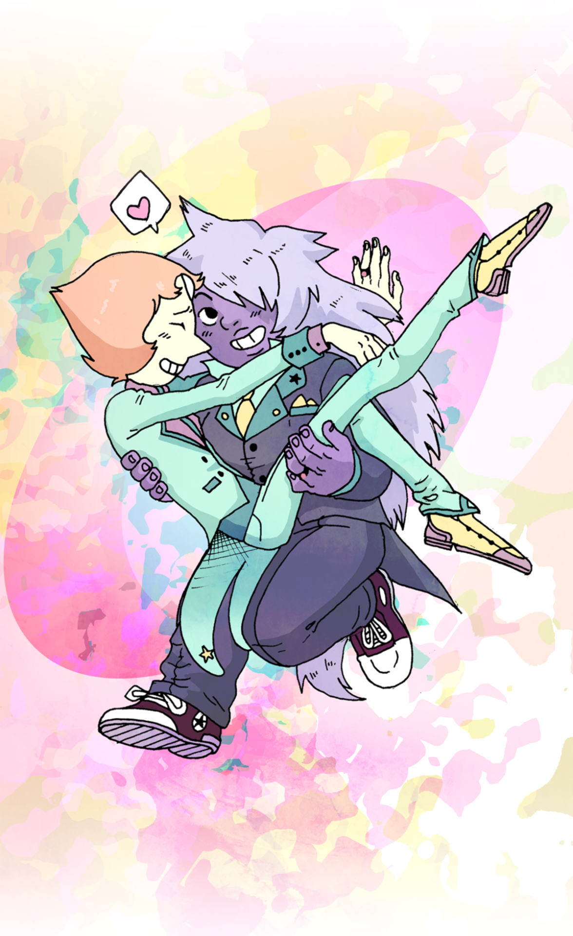 moral-event-horizon:  @captainfancyhat commissioned Pearl and Ame getting human married–