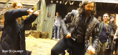 roadtogalavant:Galavant S2 Behind The Scenes: Timothy Omundson and Clare Foster