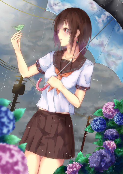 【二次元】もう梅雨だし、雨と女の子の画像がみたい - がぞ～速報