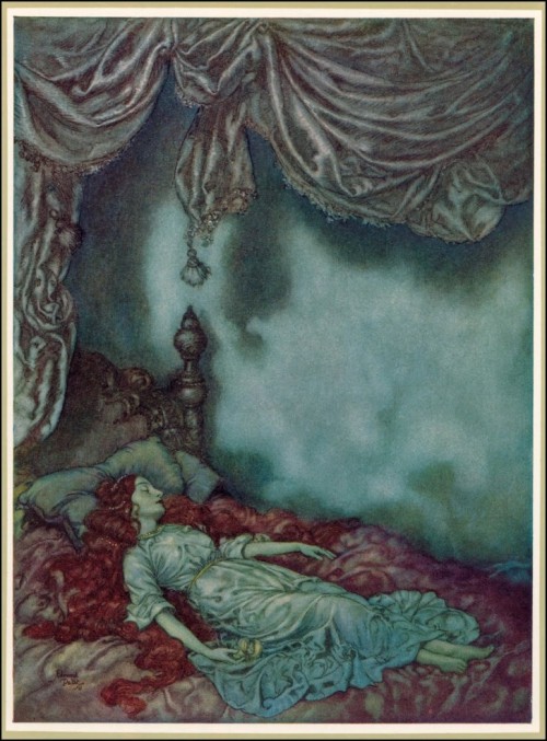 misswallflower:Emund Dulac’s illustrations from ‘The Poetical Works Of Edgar Allan Poe&r