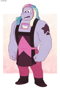 kalematsuba:  i wonder how many of my followers have just been waiting for me to draw bismuth she makes me heart eyes emoji super hard, probably because she has an uncanny resemblance to another big loveable lug of mine…   👀   