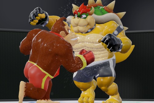 Made a hunky Dk model edit and you cant make a Bowser and a DK without having them fight it out at l