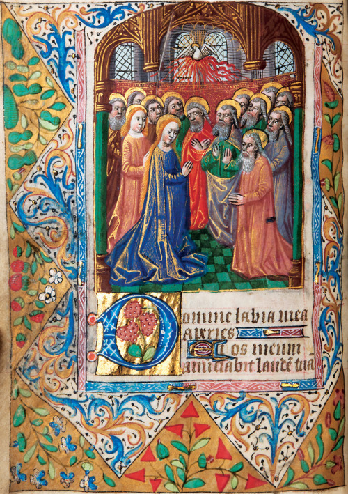 PentecostWorkshop of Maître François (François Le Barbier?)Paris, ca. 1475–80Horæ (Book of Hours) fo