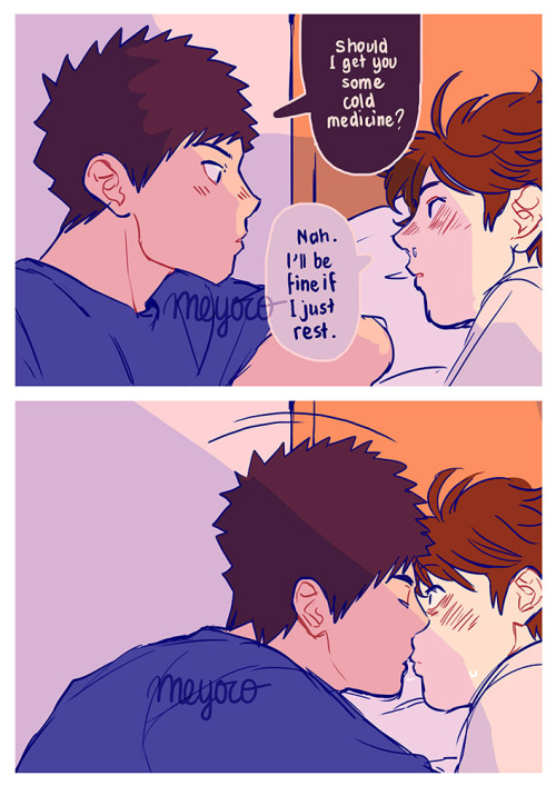 cousaten:  Sick and brooding Oikawa + husband material Iwa-chan is my JAM 