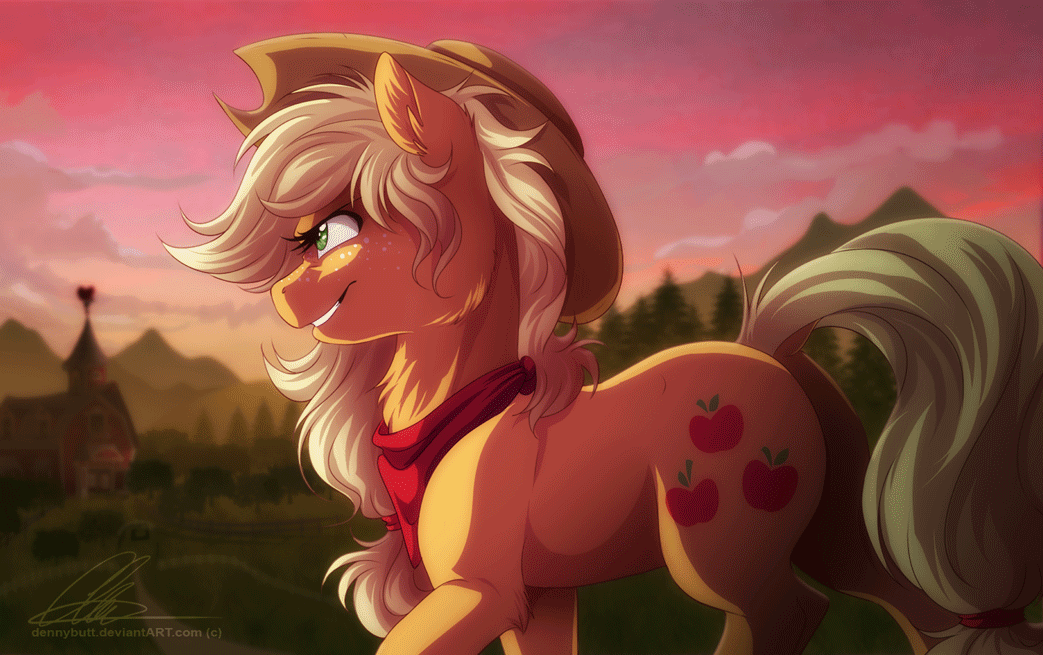 alskylark:  dennybutt:  I drew an Applejack yaaaay! Selling her as a print at BUCK,