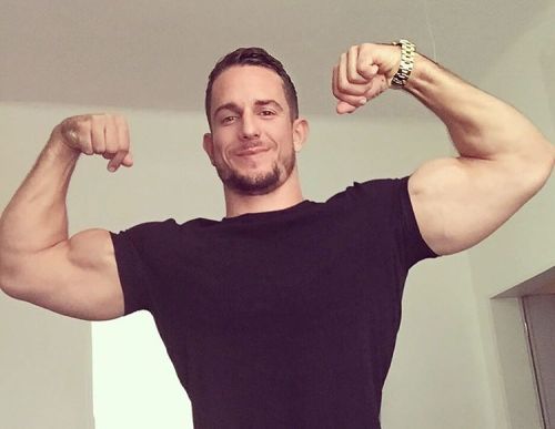 Showing Off His Arms