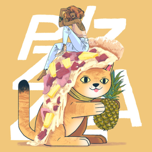 Sorry not sorry. 🍕🍍🐱💁🏽‍♀️
.
.
.
#barbosmireault #pineapplepizza #pineapple #ipadproart #procreateapp #applepencilart (à Hochelaga-Maisonneuve)