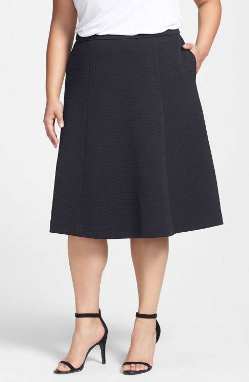 Geometric Jacquard Skirt (Plus Size)