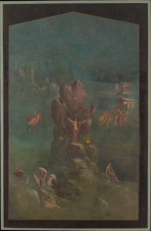 fablesandgables:Perseus and Andromeda in landscape, from the imperial villa at Boscotrecase Roman, A