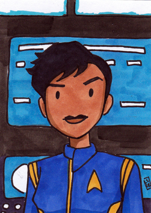 startrekscribbles:Day 245 – Commander Michael Burnham – Women of Star Trek Sketch Card series https: