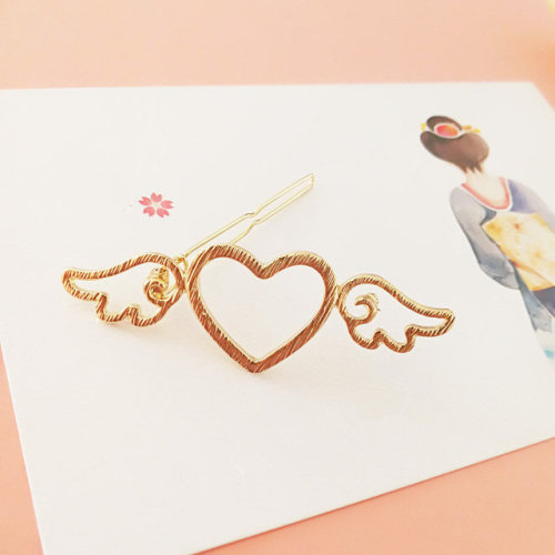 chihiiro-chan: Heart Shape Side Wings Hair Clip ► discount code : Joanna15