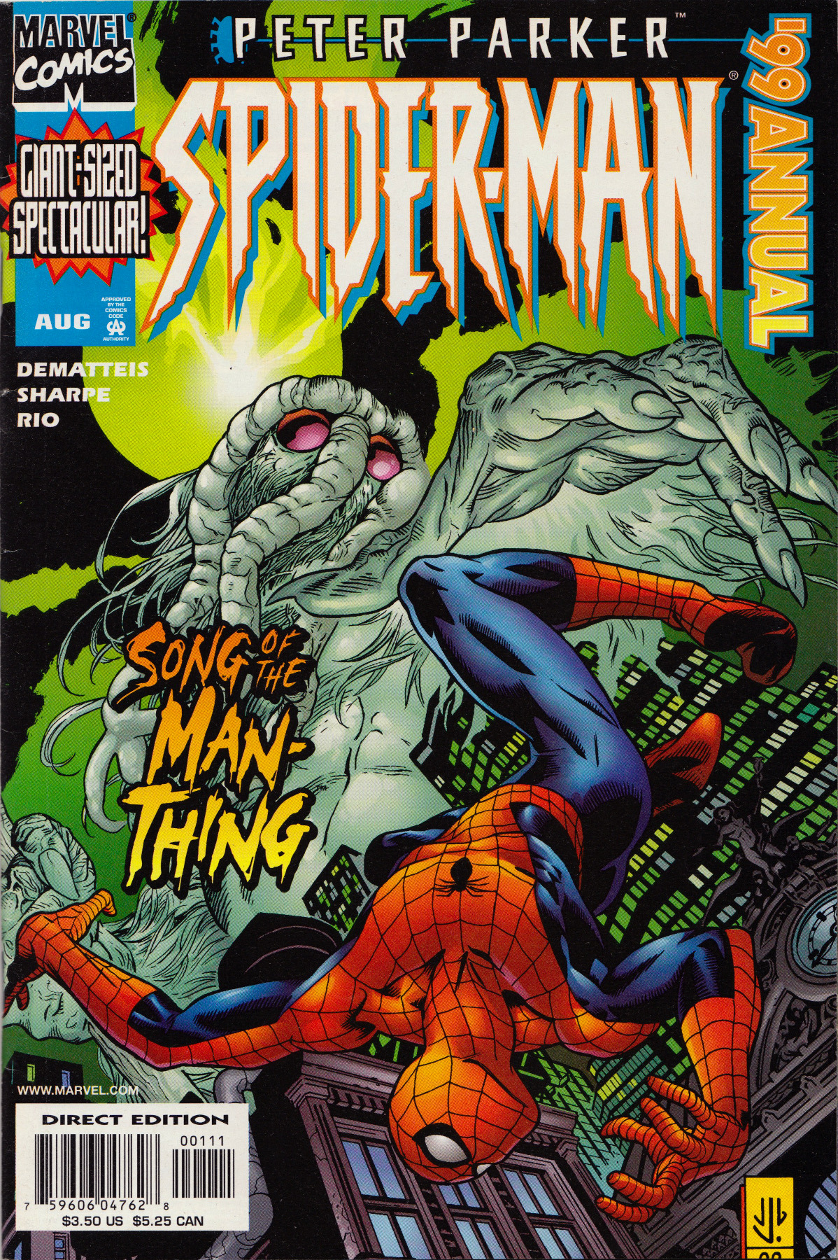 Peter Parker: Spider-Man Annual 1999 (Marvel Comics, 1999). Cover art by J.G. Jones.From