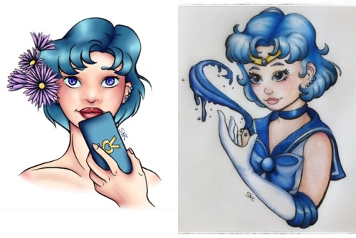 shannonconnollycreates: Happy Birthday to Sailor Mercury! I don’t draw her much but here are t