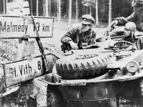 demons: Men from 1st SS Panzer Division at Kaiserbaracke crossroads, between St. Vith and Malmedy du