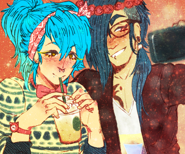 nohomoujaku:  all that hipster talk made me wanna draw all out hipster trash kouao