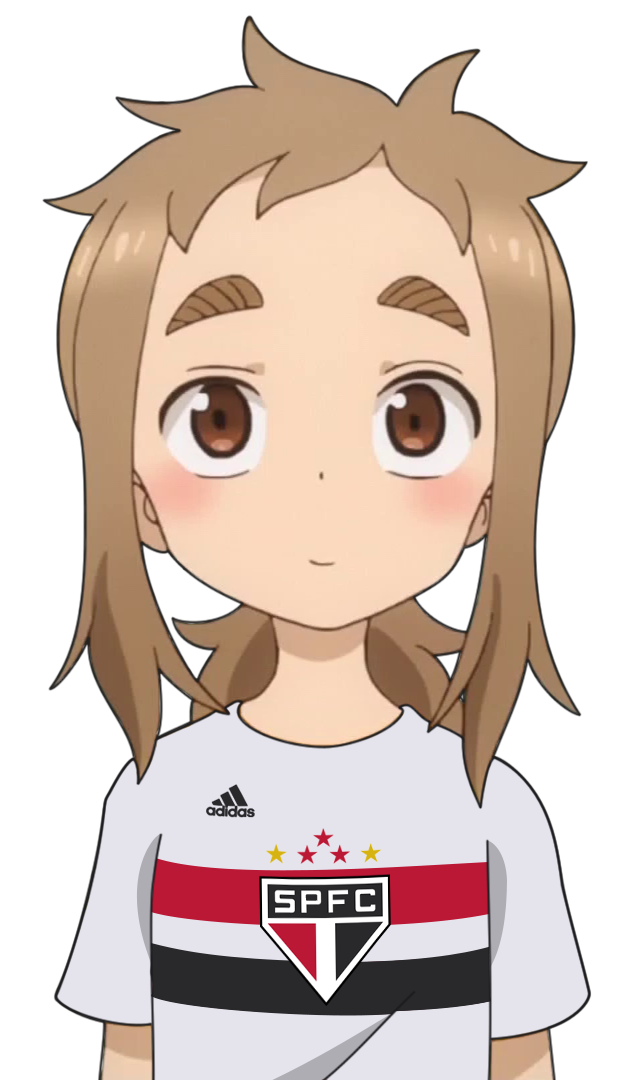 Anime character wearing a são paulo futebol clube shirt