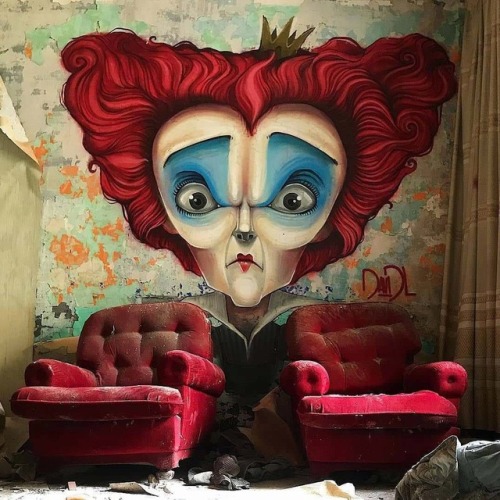 emkay320: sixpenceee: Graffiti in abandoned buildings by davidl_bcn  I fucking love this so much    @empoweredinnocence 