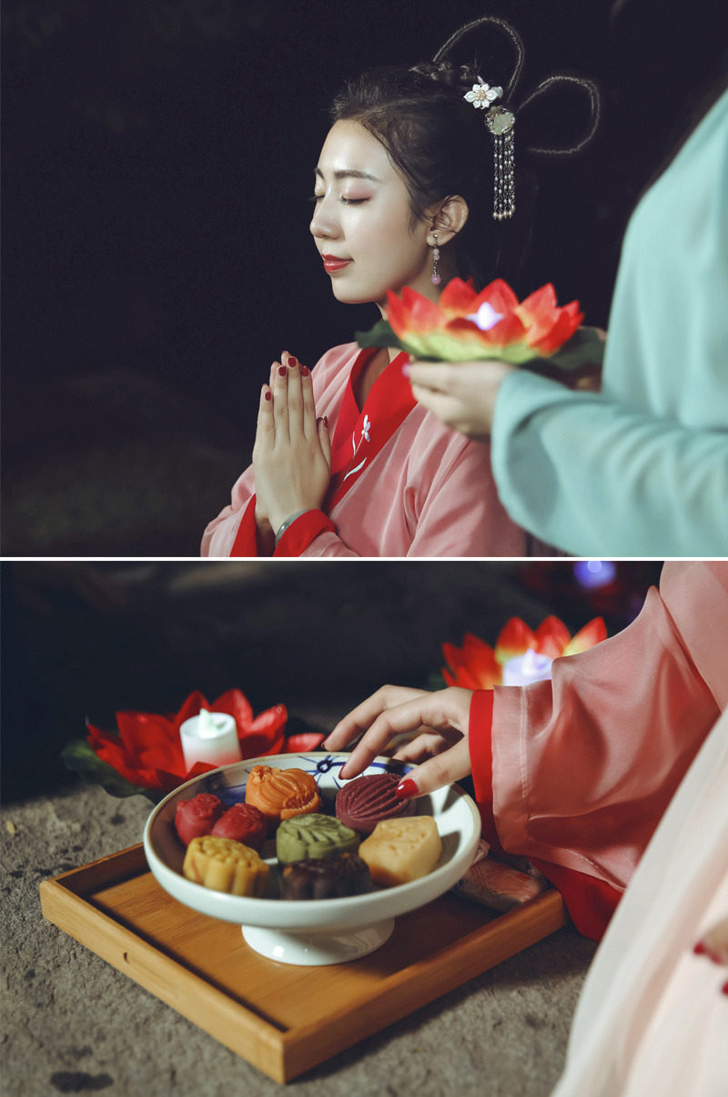 changan-moon: Traditional Chinese hanfu photography of Qixi festival by 古典新风尚.