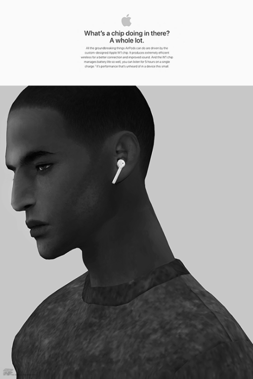 black-le:TS4 BLACK -  AirPods / Earring Category / Female & male Download   love U（づ￣3￣）づ╭❤～