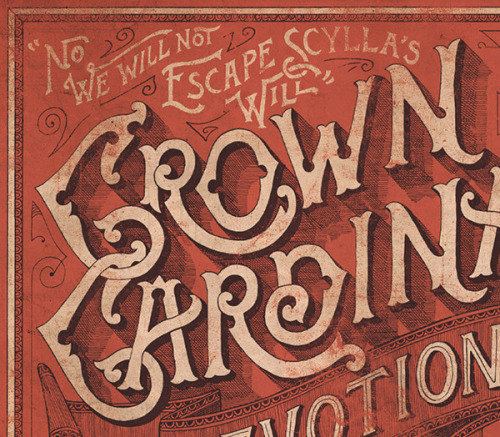 beautifultype: Crown Cardinals: Fantastic artwork for a CD from a french agency Yeaaah! Studio. More