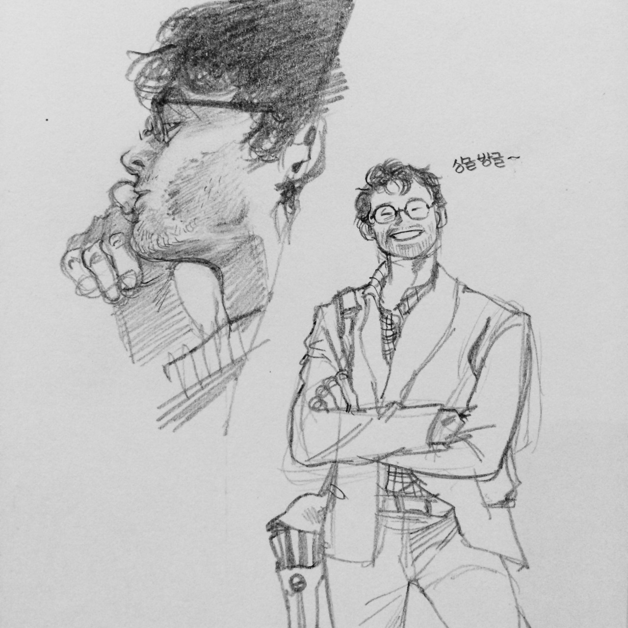 harkbus:  05/23/2016 | oh lord I have more stray doodles of Hannibal than I can count.