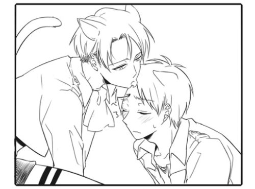rivialle-heichou:  (▼ω・Ｕ)ㄌ（リン）/ 猫パロ詰め With permission from artist to repost, please do no
