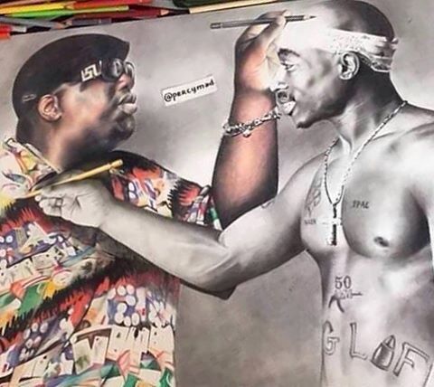 Love. Love. Love. #Tupac #Biggie #idols #art