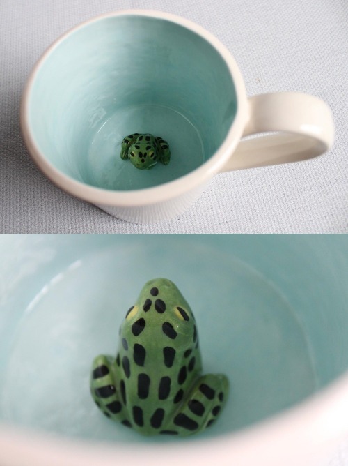 the-fox-jawed-cryptid: sosuperawesome:Hidden Surprise MugsMarie Claude Roch on Etsy Omfg