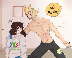 alythealligatorart:Junkrat’s new voiceline is so cute. Definitely see him as an early bird. Mei… not so much lol.