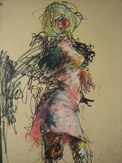 willkimart:  Life Drawings by Will KimBrush Markers and Soft Pastels on Paper Happy