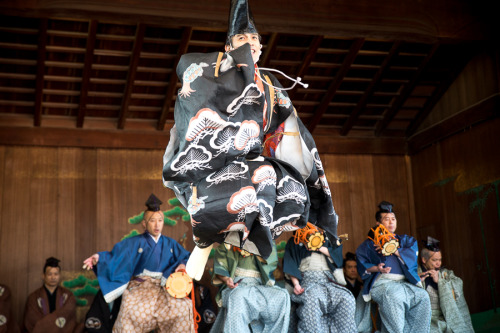 First noh play of the year at Yasaka shrine, by PradoFor New year celebrations exist special noh pla