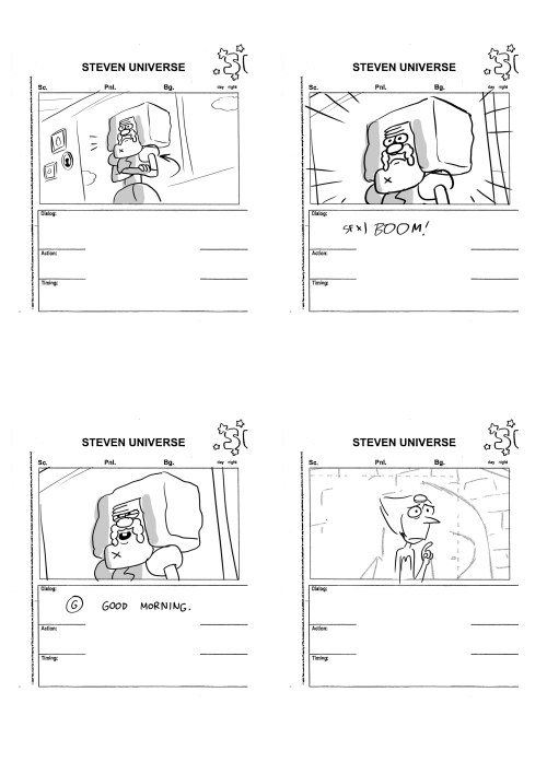 A never-before-seen Steven Universe storyboard from 2013!!!wait a minute… that’s not how “Serious St