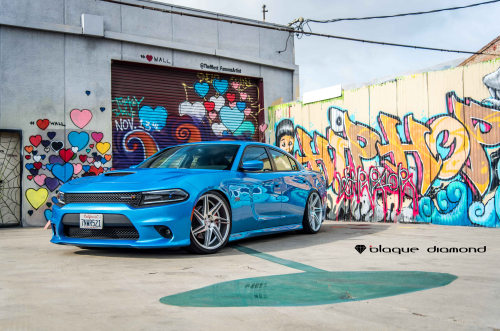 2015 Blue Dodge Charger Scat Pack on Silver Machine Face 22 inch BD1’s | NEWCheck out the rest