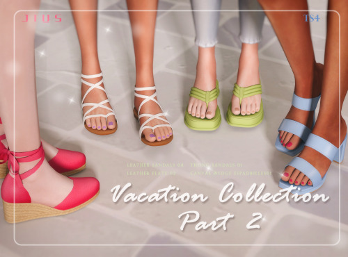 Vacation Collection Part 2[Jius] Thong Sandals 0120 swatches6k+ Polygons————