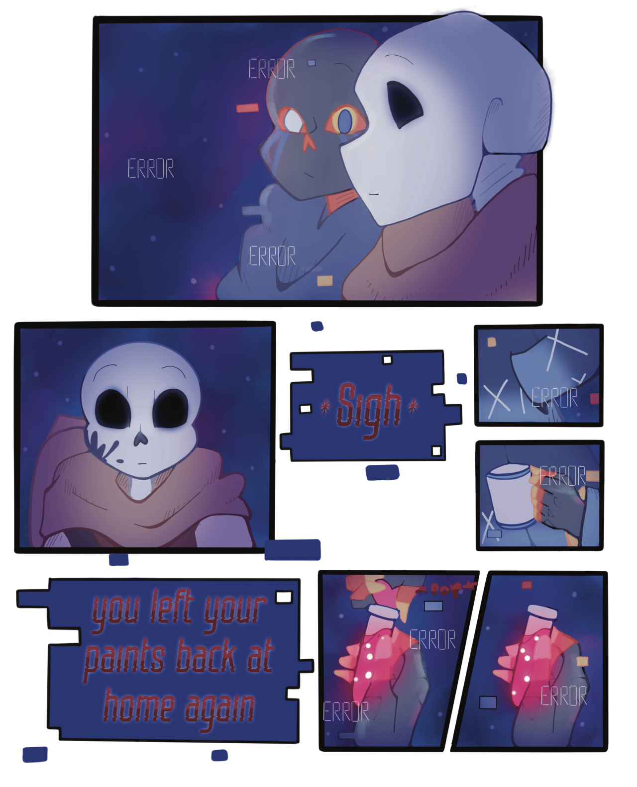 shipping H E L L — Creator ink!sans: @comyet Creator dream!sans